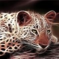 картинки Светящийся леопард для телефона