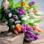 тюльпаны разных цветов на телефон