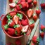 fresh strawberries,   