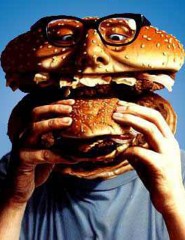 картинка человек гамбургер - , для мобильного телефона