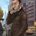 Нико Белик - Арт на тему Grand Theft Auto 4: Нико разговаривает по мобильному телефону в центре Либерти Сити.