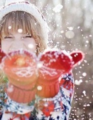 картинка девушка, смех, снег - , для мобильного телефона