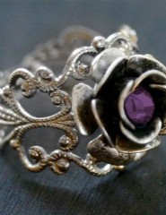  , Ring with Amethyst - ,   