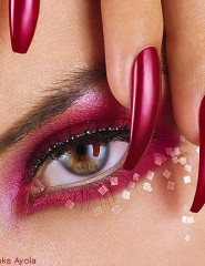 картинка красные ногти и макияж - , для мобильного телефона