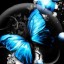 Голубая бабочка на телефон