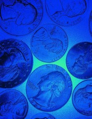 картинка Синие монеты - , для мобильного телефона