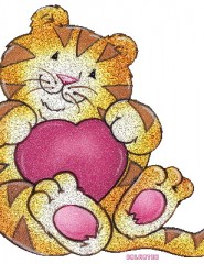 картинка тигр с сердечком - , для мобильного телефона
