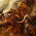 Огни Азерота - Хранители огня Восточных королевств храбро сражаются на фоне оранжевого неба