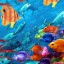 разноцветные рыбки на телефон